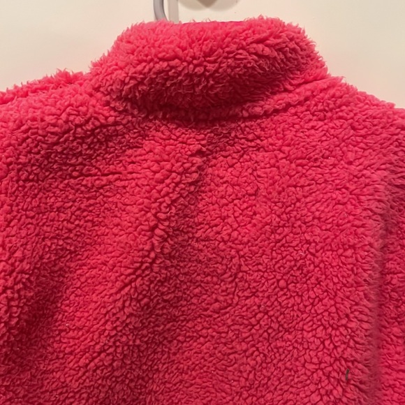 MEMBERS MARK UGC Girls Size 5/6 Pink snap up Soft Sherpa jacket pockets cozy - Picture 13 of 14